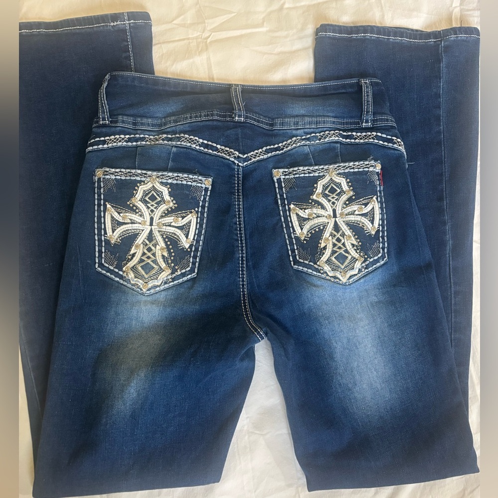 Love You Dark Wash Stretch Jeans (Size 11/12 - Picture 2 of 11